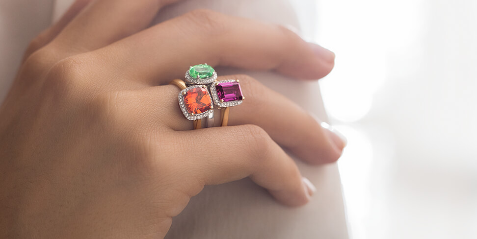 rings color gemstones